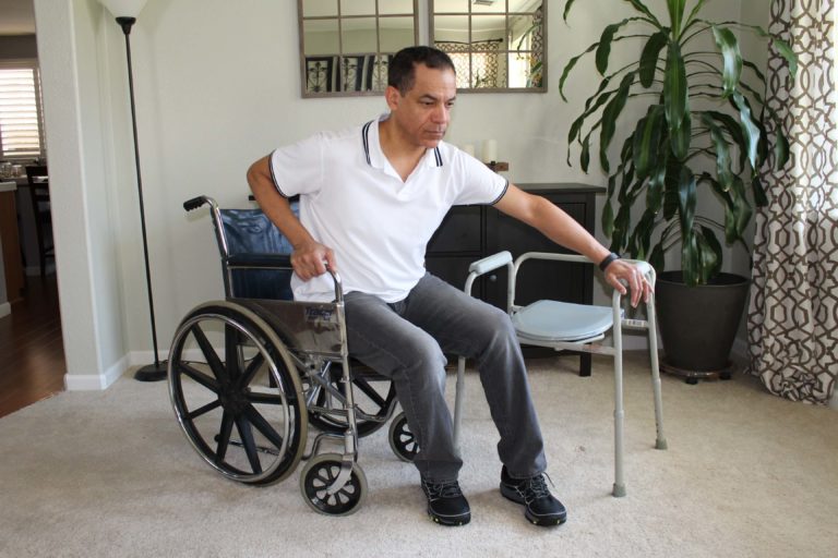 How To Transfer From Wheelchair To Commode