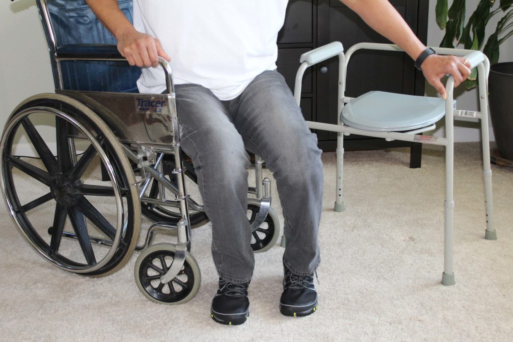 How To Transfer From Wheelchair To Commode